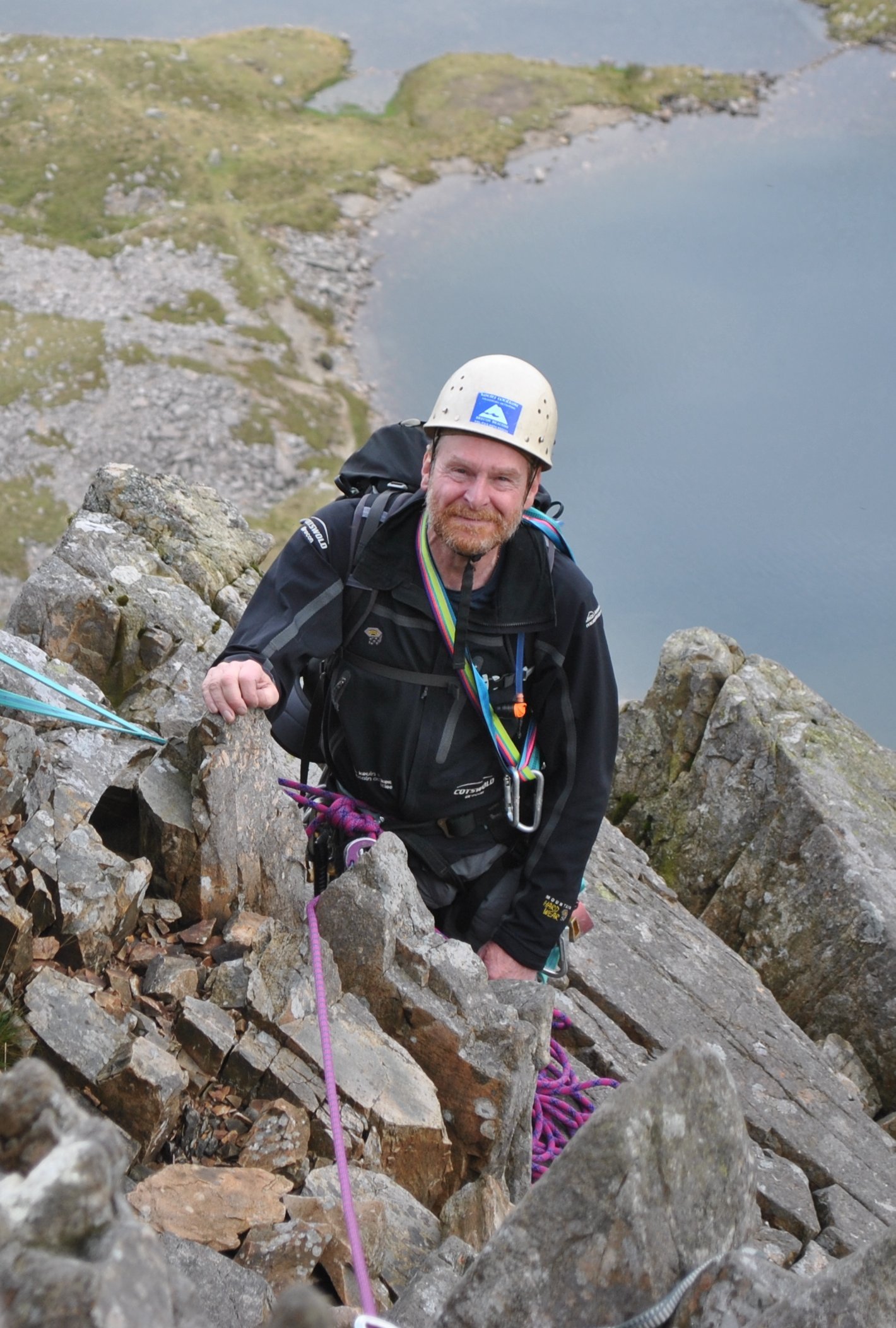 Kevin Walker on the Cyfrwy Arete
